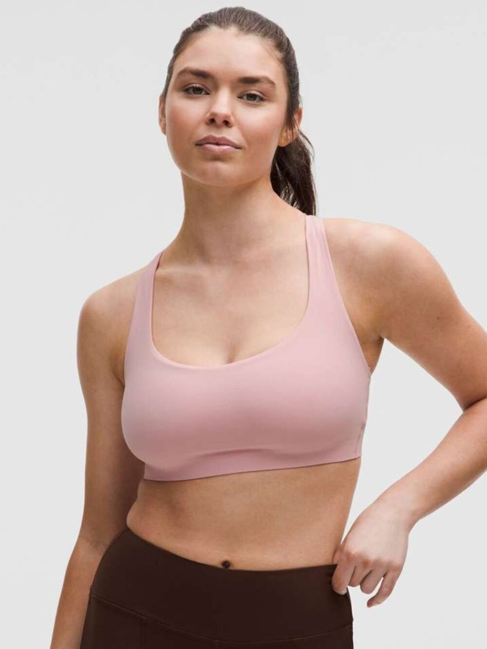 NWT Lululemon FlexyFlex Strappy Yoga Bra *Light Support, D-DDD Cups - L/XL Pink